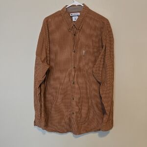 Columbia Men's Tan Checkered Shirt Jacket